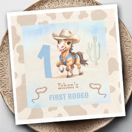 Guardanapo De Papel Primeiro Rodeo Ocidental Cowboy Birthday Boy Napki