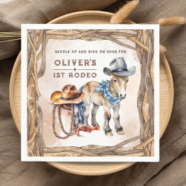 Guardanapo De Papel Primeiro RODEO | primeiro aniversario Boy Cowboy
