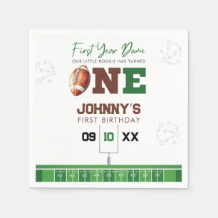 Guardanapo De Papel Primeiro Toque de Futebol Aniversário de 1 ano