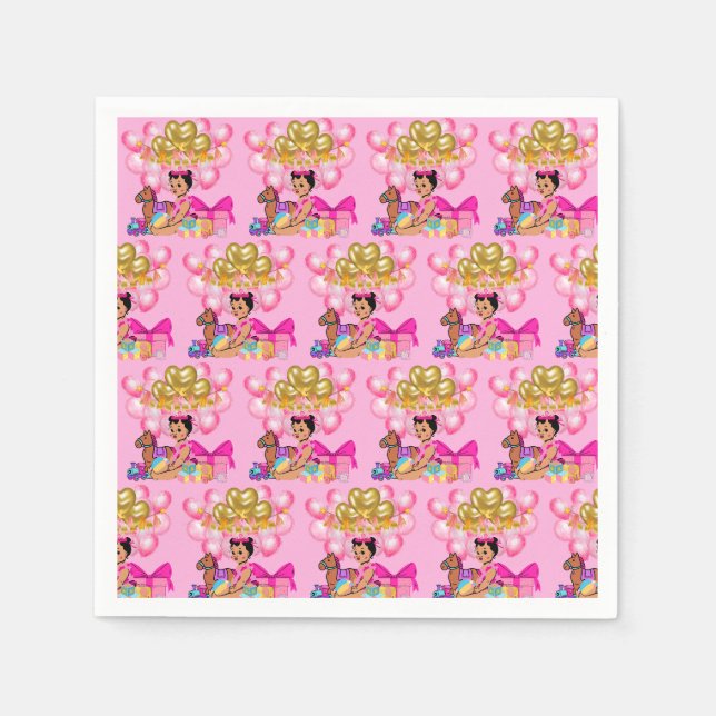 Guardanapo De Papel Princesa a Rosa (Frente)
