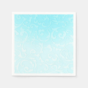 Guardanapo De Papel Princesa Azul História Elegante Redemoinho Casamen