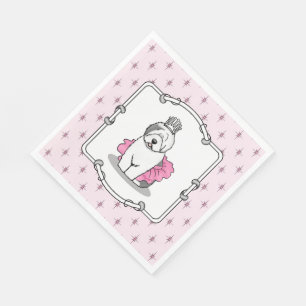 Guardanapo De Papel Princesa Balé Princesa Antiga Cinza Inglesa 1