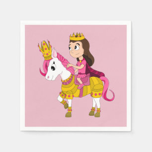 Guardanapo De Papel Princesa bonita de desenhos animados