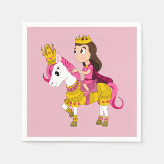 Guardanapo De Papel Princesa bonita de desenhos animados