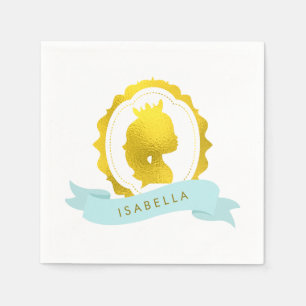 Guardanapo De Papel Princesa Cameo Aniversário da hortelã