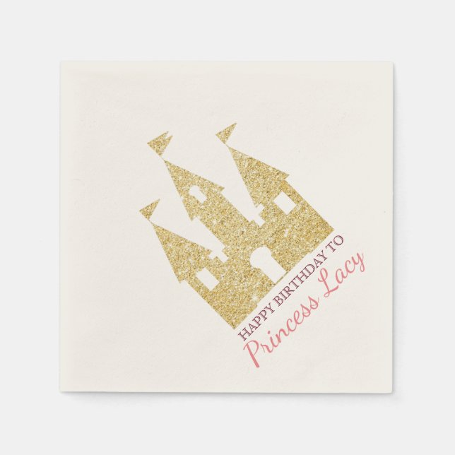 Guardanapo De Papel Princesa Castle Festa de aniversário (Frente)