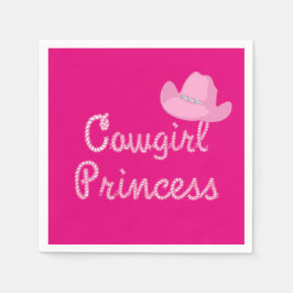 Guardanapo De Papel Princesa de Cowgirl Ocidental com Festa de Chapéu 