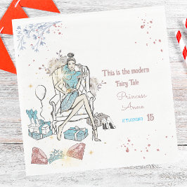 Guardanapo De Papel Princesa Moderna Royal Birthday