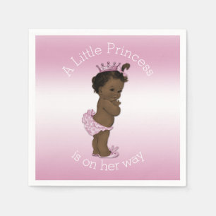 Guardanapo De Papel Princesa pequena cor-de-rosa étnica chá de frald