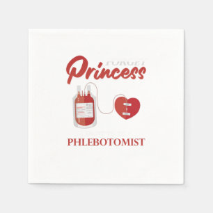 Guardanapo De Papel Princesa Phlebotomist Phlebotomy - Seringa Sanguín