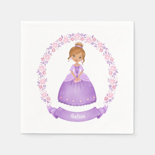 Guardanapo De Papel Princesa Púrpura Púrpura Personalizada