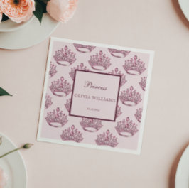 Guardanapo De Papel Princesa Rosa Elegante С Rapariga de Aniversário