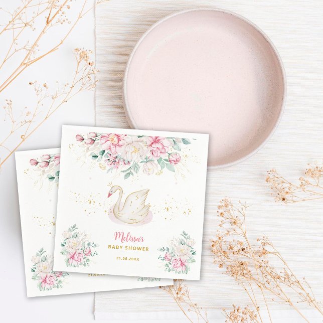 Guardanapo De Papel Princesa Swan Chá de fraldas (Criador carregado)