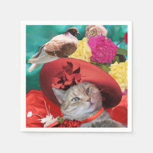 GUARDANAPO DE PAPEL PRINCESA TATUS DO CAT DA CELEBRIDADE, RED HAT COM