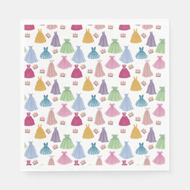 Guardanapo De Papel Princesa Veste Fairytale Pequena Garota (Frente)