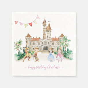 Guardanapo De Papel Princesas, Cavalheiros & Dragões Conto de Fadas An