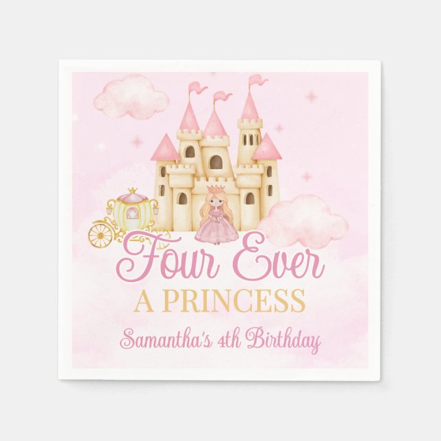 Guardanapo De Papel Princess Birthday (Frente)