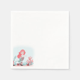 Guardanapo De Papel Príncipes de Sereia Sob O Aniversário Do Mar