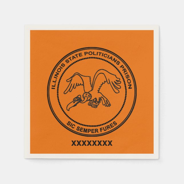 Guardanapo De Papel Prisão de Políticos do Estado do Illinois (Frente)