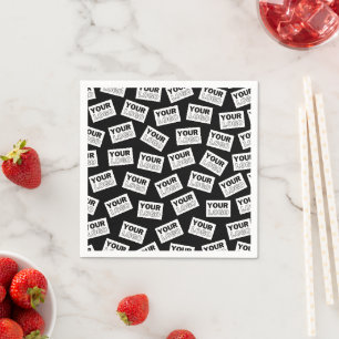 Guardanapo De Papel Procure o logotipo ou qualquer foto colocada aleat