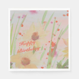 Guardanapo De Papel Produtos de papel projetados por aquarela com flor