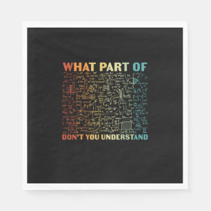 Guardanapo De Papel Professor De Matemática Que Parte Da Matemática
