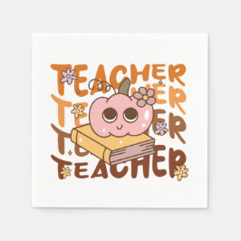 Guardanapo De Papel Professor Retro Bonito e Halloween de Pumpkin