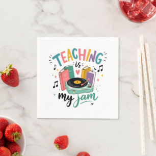 Guardanapo De Papel Professor Retro É Minha Paixão Disco de Vinil Prof
