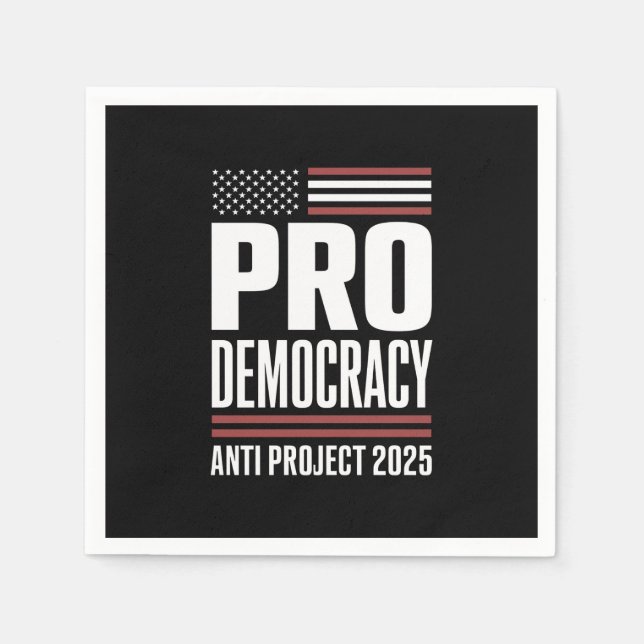 Guardanapo De Papel Projeto Pro Democracy Anti 2025 Trump 2025 (Frente)