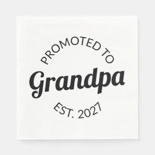 Guardanapo De Papel Promovido a Avô Est 2027 Novo Papai Eu