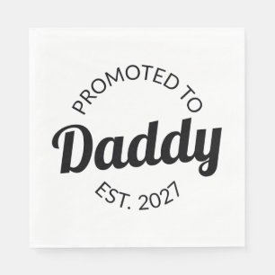 Guardanapo De Papel Promovido a Papai Est 2027 Novo Papai Chá de Bebê 