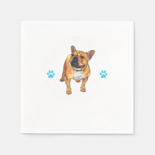 Guardanapo De Papel Proprietário do Bulldog Francês Cão Cachorro Cacho