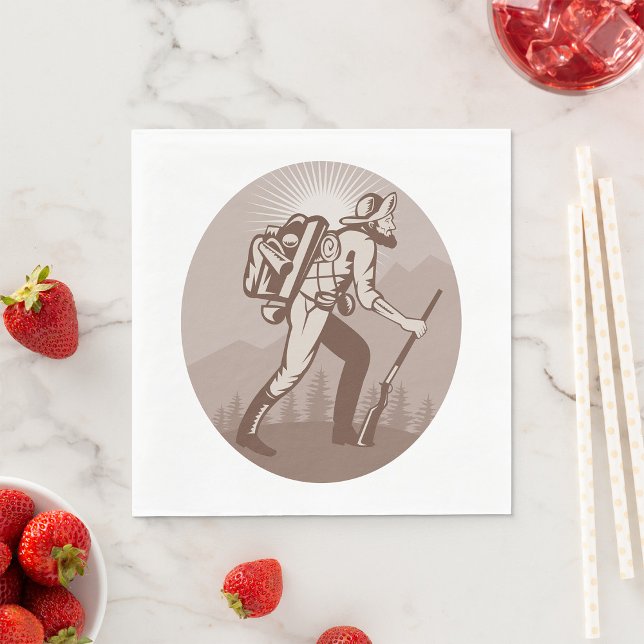 Guardanapo De Papel Prospector Miner Caminhando (Criador carregado)