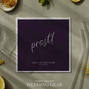 Guardanapo De Papel Prost! Cocktail Escuro Roxo Mínimo para Qualquer O
