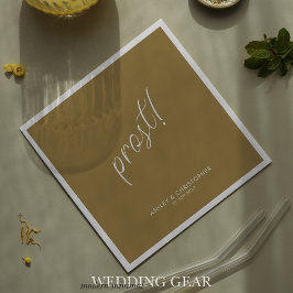 Guardanapo De Papel Prost! Gold Minimal Qualquer Oportunidade Coquetel