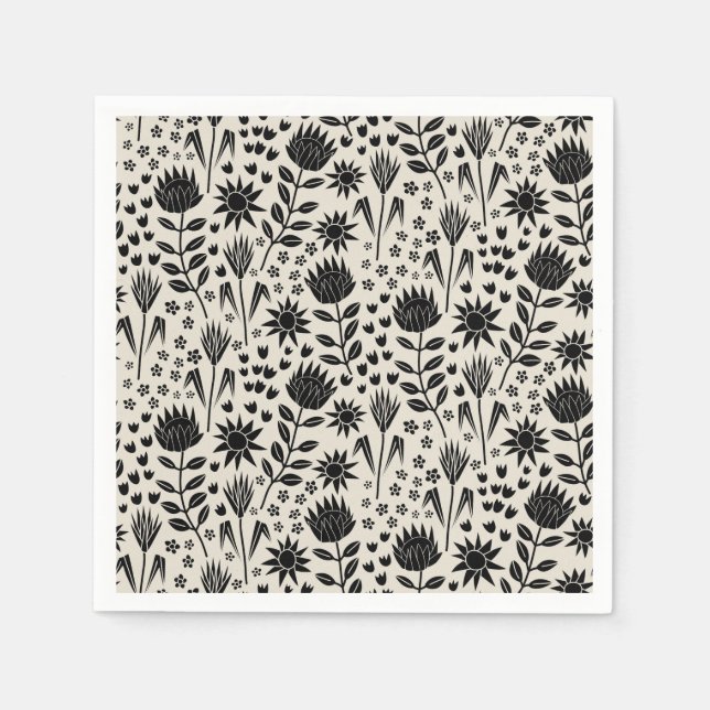 Guardanapo De Papel Protea Floral Block Impressão Millefleur (Frente)