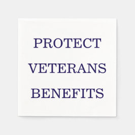 Guardanapo De Papel Proteger Benefícios dos Veteranos Político 