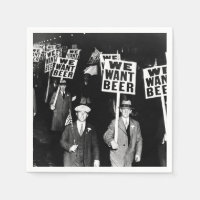 Protesto da Cerveja na Proibição Fotografia Vintag