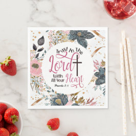 Guardanapo De Papel Provérbios 3:5 Confiança no Lorde Bíblia Verse