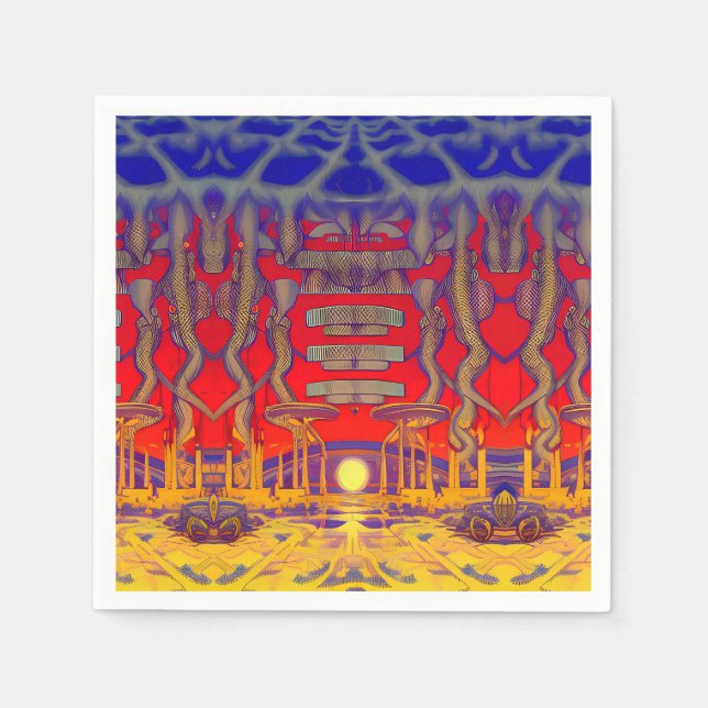 Guardanapo De Papel Psychedelic Dreamland (Frente)