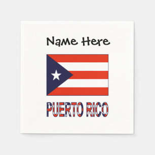 Guardanapo De Papel Puerto Rico e Bandeira de Porto Rico Personalizado