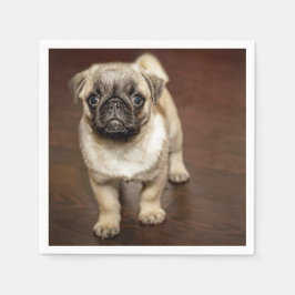 Guardanapo De Papel Pug Brown Dog Photo