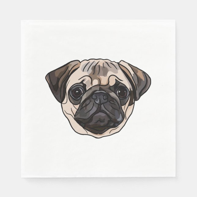 Guardanapo De Papel Pug Classic T-Shirt (Frente)