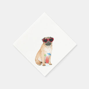 Guardanapo De Papel Pug de Verão