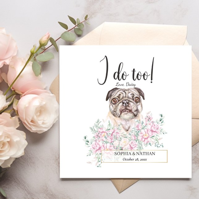 Guardanapo De Papel Pug Dog Wedktail Napkins (Criador carregado)