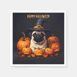 Guardanapo De Papel Pug Halloween