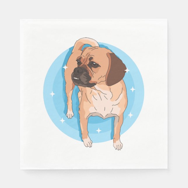 Guardanapo De Papel Puggle Dog Owner Puggle Lover (Frente)
