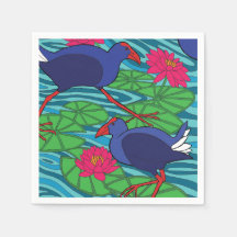 Pukeko bird napkin