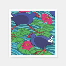 Guardanapo De Papel Pukeko bird napkin