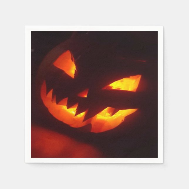 Guardanapo De Papel Pumpkin assustador do Halloween (Frente)